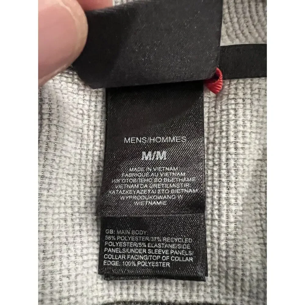 The North Face Mens Black Gray Fleece Pullover 1/4 Zip Flash Dry Long Sleeve M